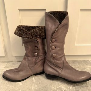 Women Boots by B Makowsky.  All leather.  Calf length.  Size 6 M